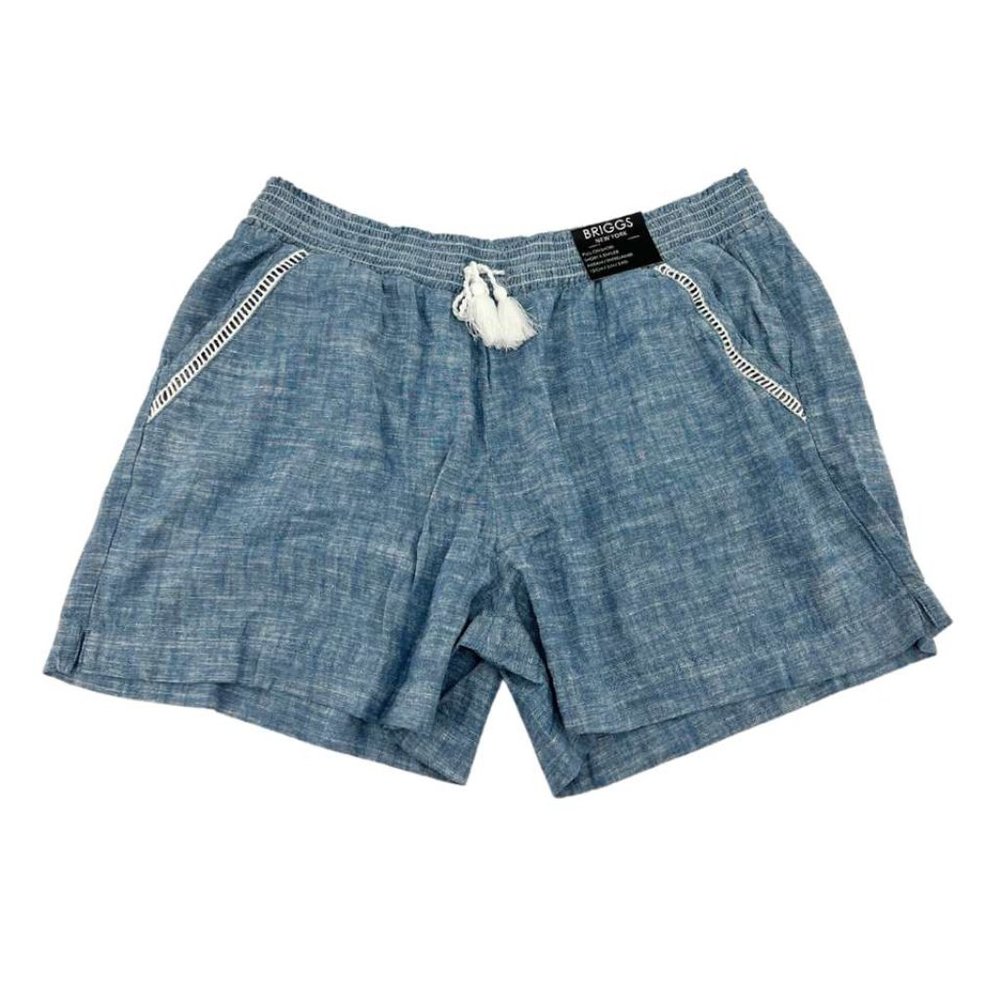 Briggs New York | Women's Pull On Shorts | Summer | Size XLarge | Denim Blue NEW
